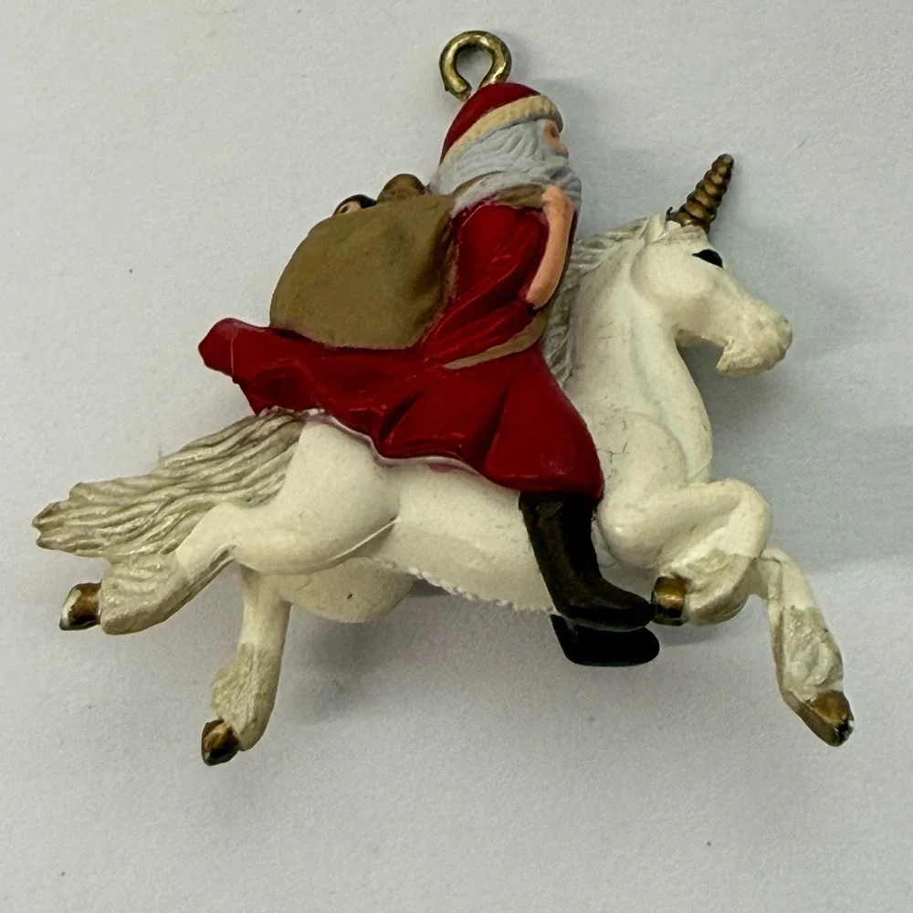 Hallmark Keepsake Miniature Ornament Santa's Magic Ride Special Edition Unicorn